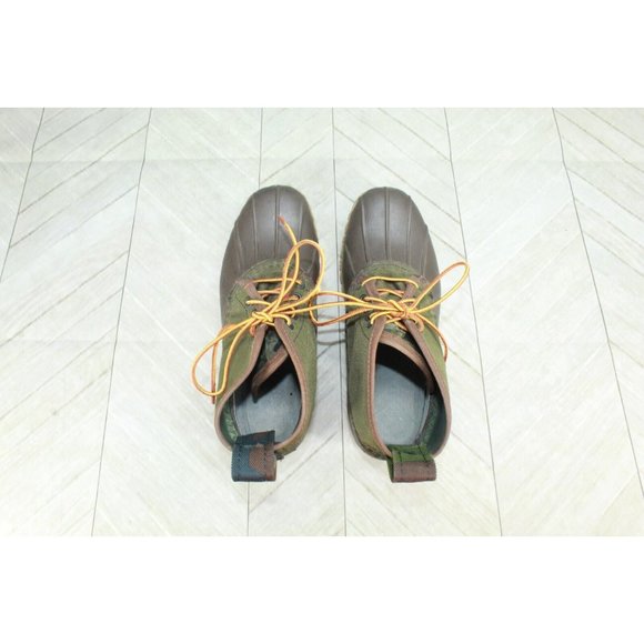 LL BEAN Green Canvas Lace Up Insulated Duck Boots Size 9 - Picture 7 of 9